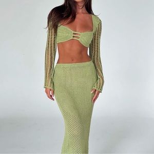 Tiger mist Mcauley knit green set